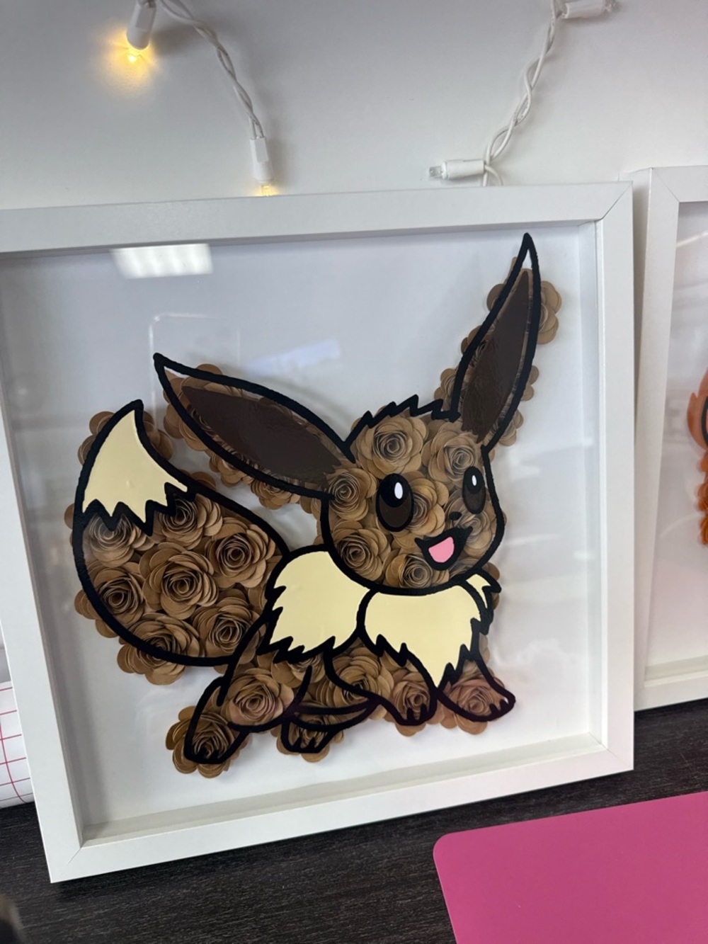 Pokemon Eevee Wall Art in Brown and Cream